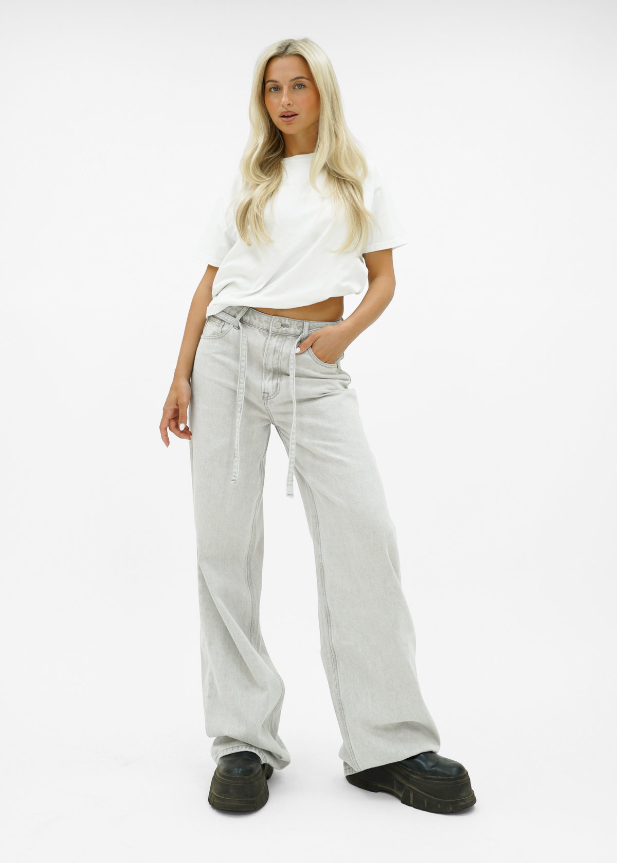 Baggy jeans light washed grey (tall)
