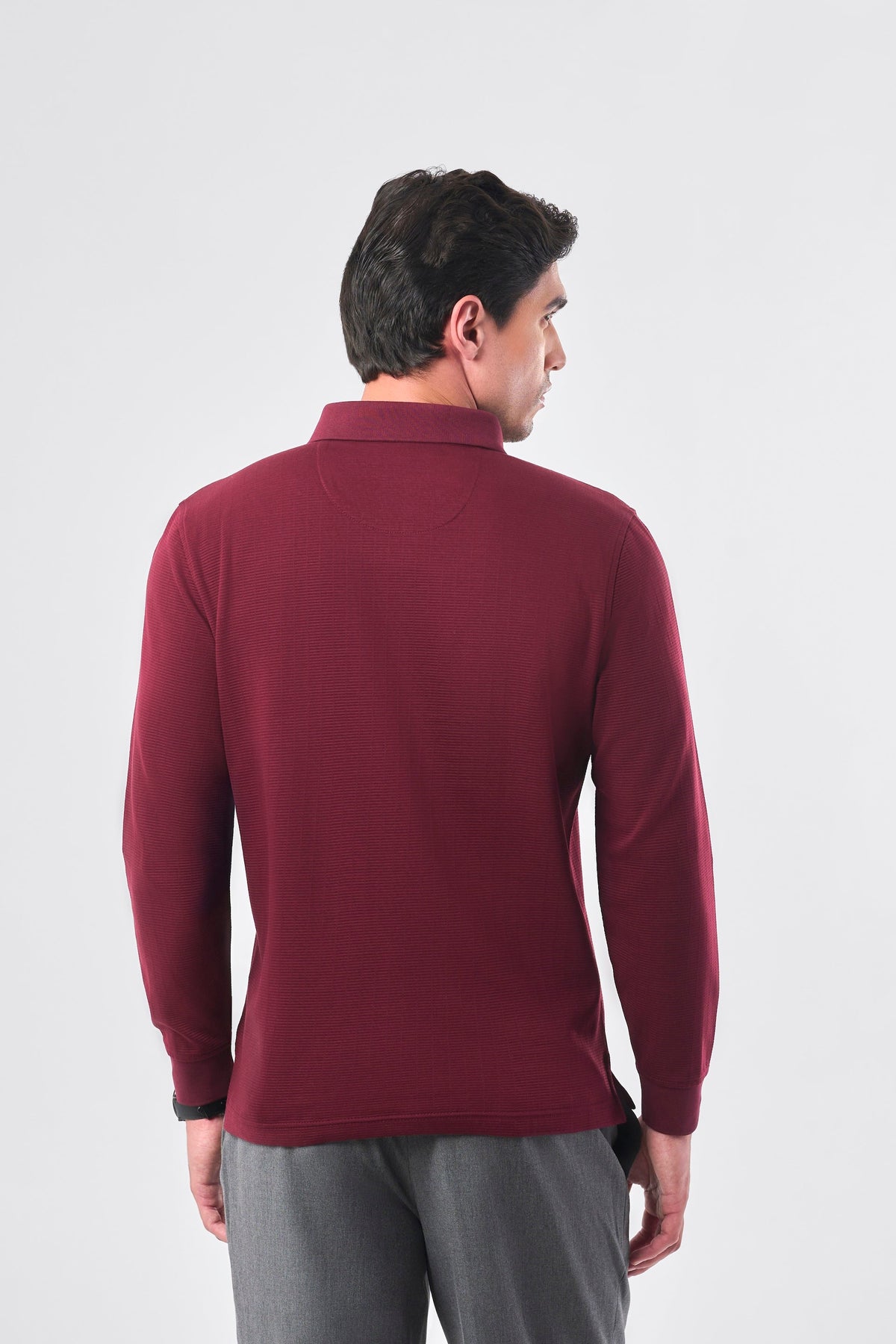 Vintage Full Sleeve Polo - DkMaroon
