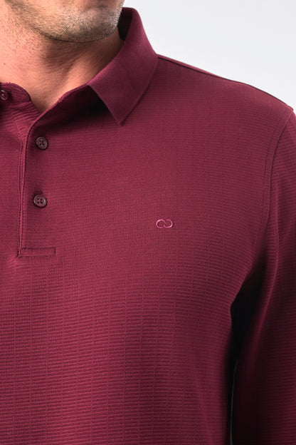 Vintage Full Sleeve Polo - DkMaroon