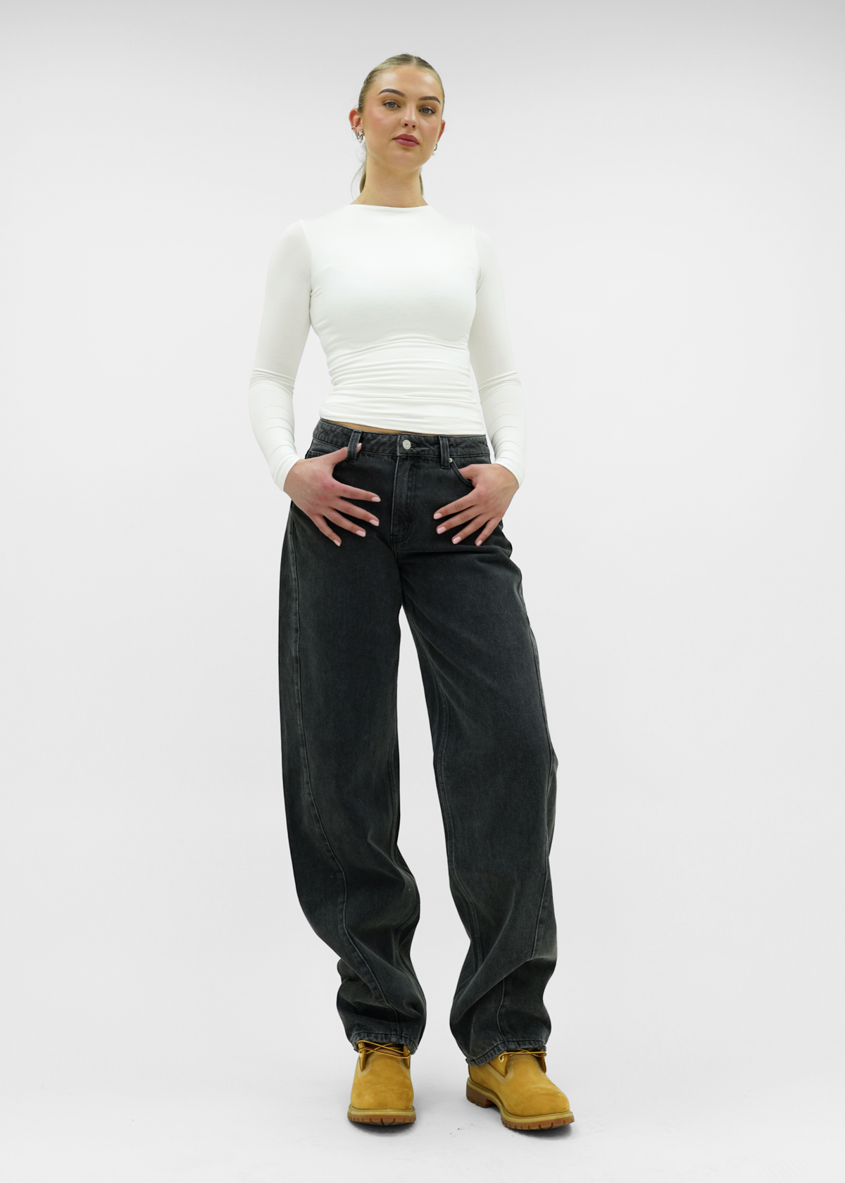 Balloon jeans dark grey (tall)