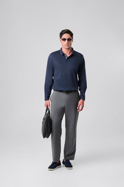 Designer Placket Full Sleeve - DKNavy