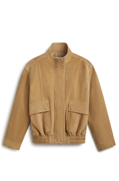 High Neck Suede Jacket