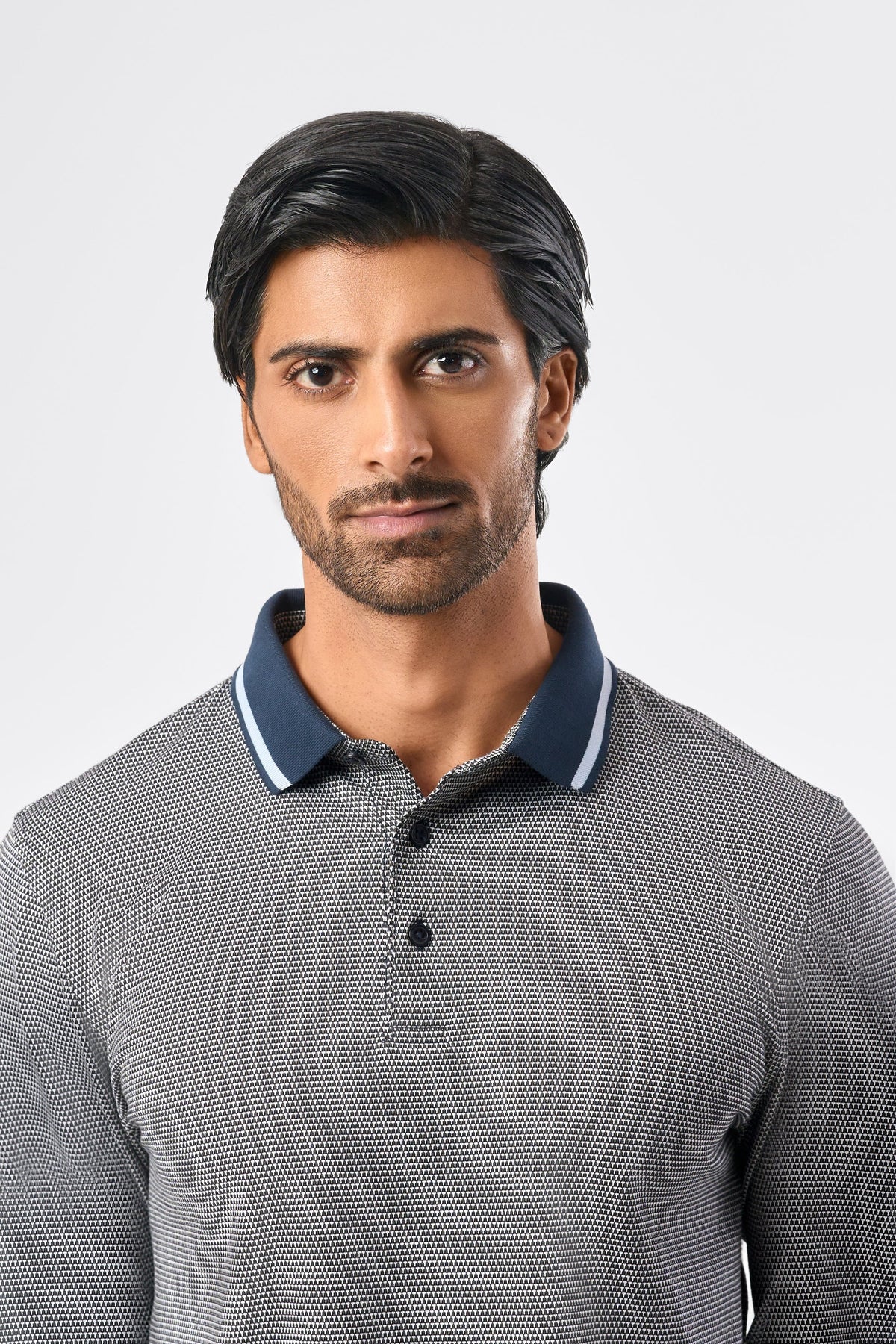 Classic Designer Full Sleeve Polo - DkNavy