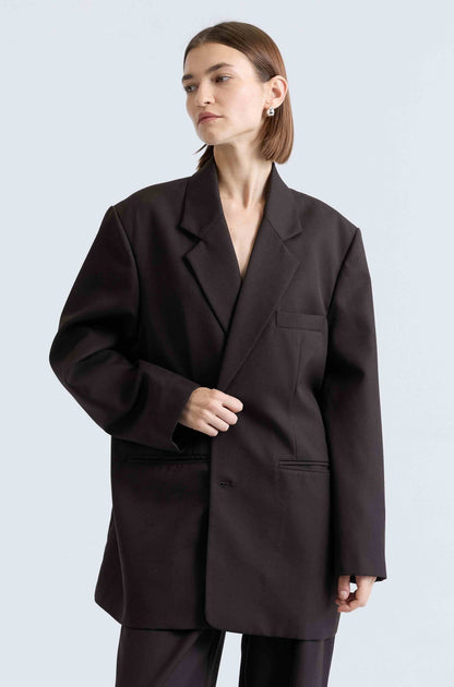Oversized Double Button Blazer