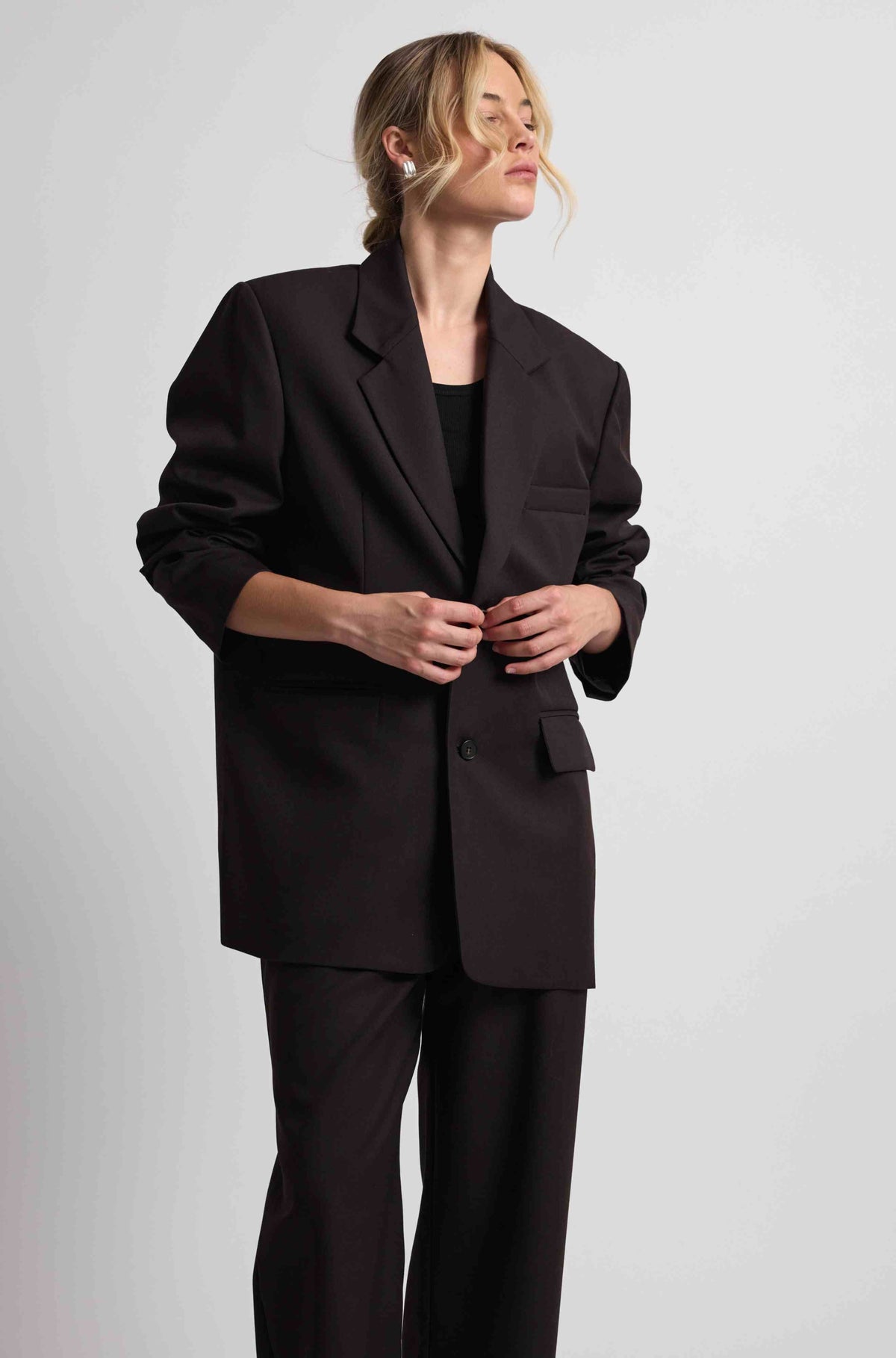 Oversized Double Button Blazer