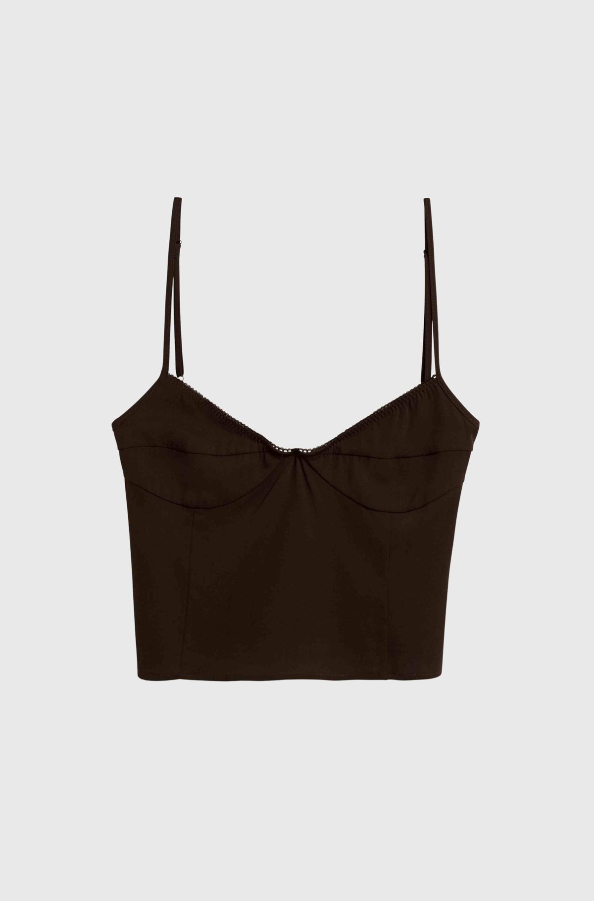 Plunged Neck Silk Cami