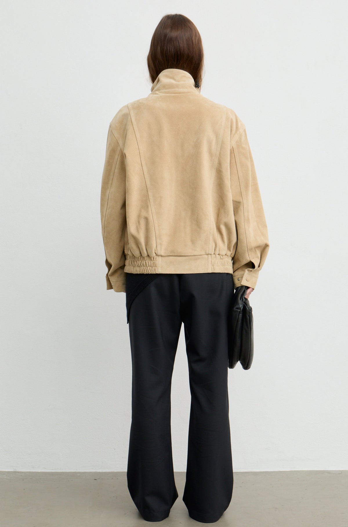 High Neck Suede Jacket