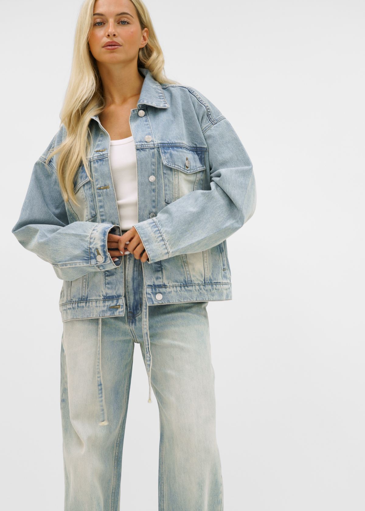 Oversized denim jacket vintage denim (tall)